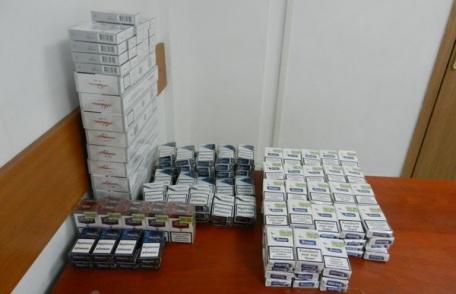 Țigări de contrabandă confiscate de jandarmi