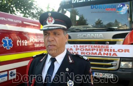 Amarandei Cristian, șeful ISU: „Astăzi se sărbătoresc 165 de ani de la înființarea primei structuri de pompieri miliatri în Dorohoi” - VIDEO