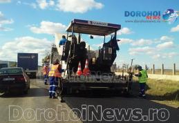 Start asfaltare! Au început lucrările pe Drumul Național 29B Dorohoi-Botoșani - FOTO 