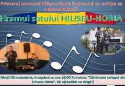 Primarul comunei Hilișeu-Horia vă invită la Hramul satului!