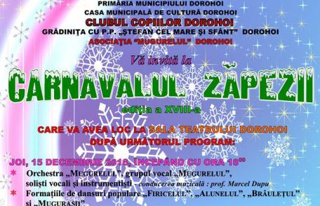 Clubul Copiilor Dorohoi se pregăteşte pentru „Carnavalul Zăpezii”. Vezi programul!