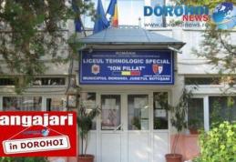 Liceul Tehnologic Special „Ion Pillat” Dorohoi angajează. Vezi detalii!