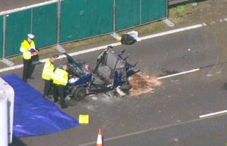 Cinci români au murit în urma unui grav accident rutier produs pe o autostradă din Marea Britanie - VIDEO