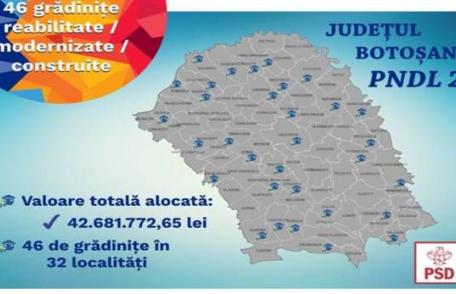 41 de milioane de euro pentru reabilitarea și construirea de unități de învățământ în județul Botoșani – 144 de obiective