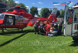 Bărbat în comă preluat de urgență de la Dorohoi, de elicopterul SMURD