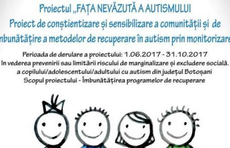 „Fața nevăzută a autismului”, un proiect pentru 46 de copii cu autism din Botoșani