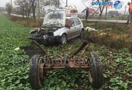 Accident grav cu trei victime pe drumul Dorohoi - Botoșani! O mașină a spulberat o căruță la Saucenița – FOTO
