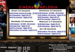 Vezi ce filme vor rula la Cinema „MELODIA” Dorohoi, în săptămâna 12 - 18 ianuarie – FOTO
