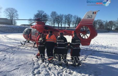 Elicopterul SMURD chemat la Dorohoi pentru a prelua o femeie din Ibănești – FOTO