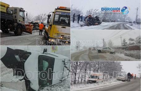 Zeci de accidente pe drumurile din județul Botoșani! Neadaptarea vitezei la condițiile de drum fiind principala cauză - FOTO