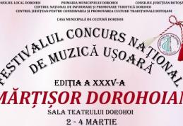 Festivalul Național de Muzică Ușoară „Mărțișor Dorohoian” 2018 debutează în acest weekend. Vezi programul!