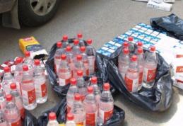 Ţigări și alcool de contrabandă, confiscate de poliţişti din Piaţa Dorohoi