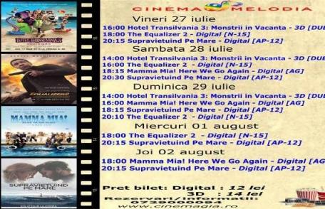 Vezi ce filme vor rula la Cinema „MELODIA” Dorohoi, în săptămâna 27 iulie – 2 august – FOTO