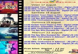 Vezi ce filme vor rula la Cinema „MELODIA” Dorohoi, în săptămâna 17 - 23 august – FOTO
