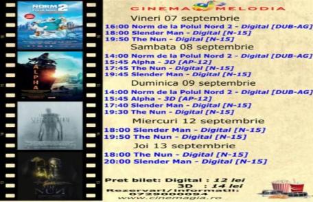 Vezi ce filme vor rula la Cinema „MELODIA” Dorohoi, în săptămâna 7 – 13 septembrie – FOTO