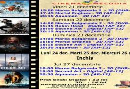 Vezi ce filme vor rula la Cinema „MELODIA” Dorohoi, în săptămâna 21 – 27 decembrie – FOTO