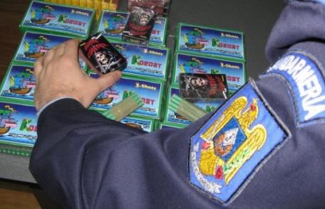 Petarde şi ţigări confiscate de jandarmi la Dorohoi