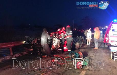 Accident teribil la intrarea în Dorohoi! Tânăr rănit grav după ce un Audi a zburat zeci de metri - VIDEO / FOTO