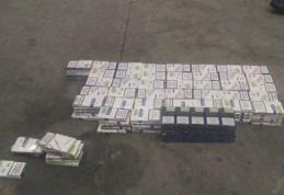 Ţigări de contrabandă confiscate de la o femeie de 50 din Suharău, aflată ca pasageră într-un autoturism
