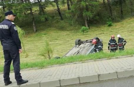 Accident rutier la ieșirea din Botoșani. Doi tineri au ajuns la spital! - FOTO