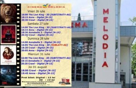 Vezi ce filme vor rula la Cinema „MELODIA” Dorohoi, în săptămâna 26 iulie – 1 august – FOTO
