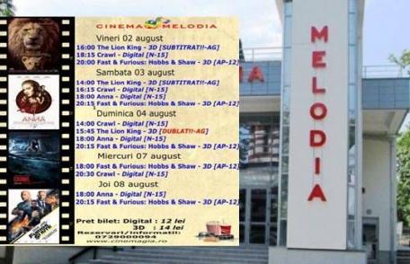 Vezi ce filme vor rula la Cinema „MELODIA” Dorohoi, în săptămâna 2 – 8 august – FOTO