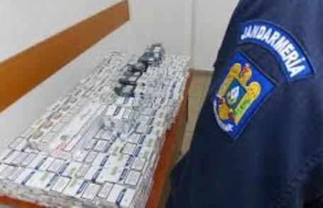 Țigări de contrabandă confiscate de jandarmi în Piața Centrală