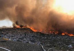 Mobilizare în forță: Incendiu URIAȘ la groapa de gunoi din comuna Stăuceni - FOTO
