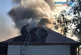 Două case din Dorohoi cuprinse de flăcări. Pompierii au intervenit pentru stingere - FOTO