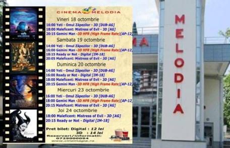 Vezi ce filme vor rula la Cinema „MELODIA” Dorohoi, în săptămâna 18 – 24 octombrie – FOTO