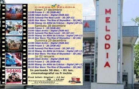 Vezi ce filme vor rula la Cinema „MELODIA” Dorohoi, în săptămâna 27 decembrie 2019 – 2 ianuarie 2020 – FOTO
