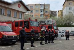 Moment de reculegere ținut de pompieri în memoria colegului de la ISU Constanța - FOTO