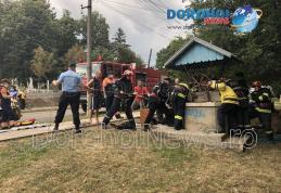 Intervenție în forță la Dorohoi! Bărbat căzut în fântână, scos de pompieri – VIDEO / FOTO