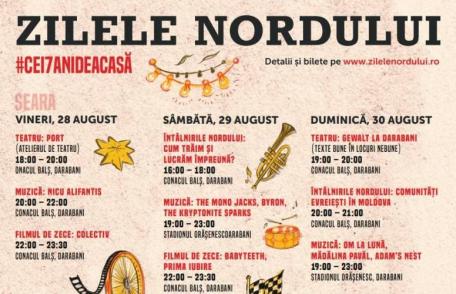 Festivalul Zilele Nordului începe mâine, 28 august, la Darabani, Botoșani, Pomârla și Ipotești