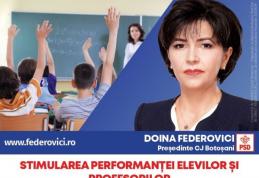 Doina Federovici: „Bursele suplimentare pentru copiii din învățământul special și stimulentele pentru elevii și profesorii cu performanțe deosebite su