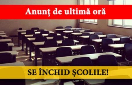 Decizie drastică luată astăzi: SE ÎNCHID toate școlile din municipiul DOROHOI