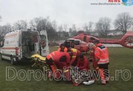 Femeie cu hemoragie preluată de urgență cu elicopterul SMURD de la Dorohoi
