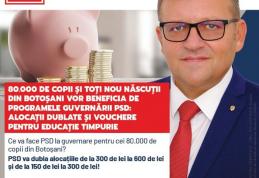 Marius Budăi, deputat PSD: „80.000 de copii și toți nou născuți din Botoșani vor beneficia de programele guvernării PSD: alocații dublate și vouchere 