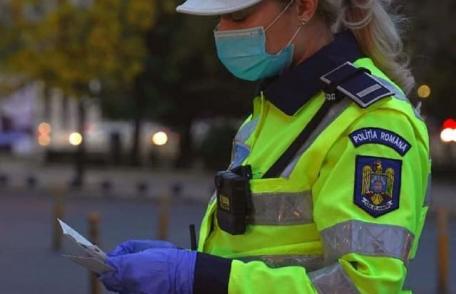 Acțiuni ale polițiștilor pentru prevenirea și limitarea efectelor pandemiei. Peste 200 de sancțiuni aplicate