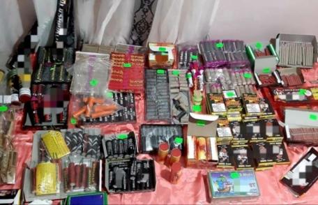 Sute de kilograme de articole pirotehnice confiscate de polițiști