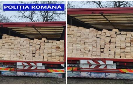 Transport ilegal de lemne depistat de polițiștii botoșăneni