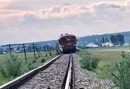 Trenul Interregio Dorohoi-Iași a deraiat după ce o vacă a sărit pe șine