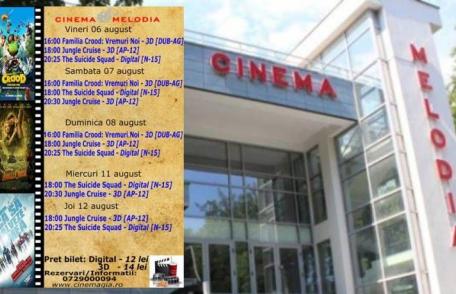 Vezi ce filme vor rula la Cinema „MELODIA” Dorohoi, în săptămâna 6 - 12 august – FOTO