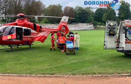Elicopter SMURD solicitat la Dorohoi pentru un bărbat care a suferit un infarct miocardic - FOTO