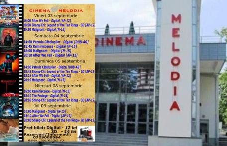 Vezi ce filme vor rula la Cinema „MELODIA” Dorohoi, în săptămâna 3 - 9 septembrie – FOTO