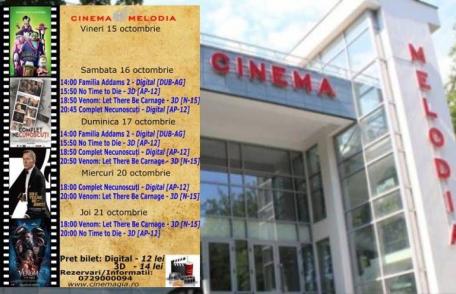 Vezi ce filme vor rula la Cinema „MELODIA” Dorohoi, în săptămâna 15 – 21 octombrie – FOTO