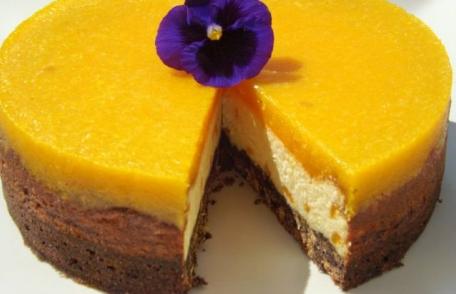 Cheese cake cu ciocolată și portocale