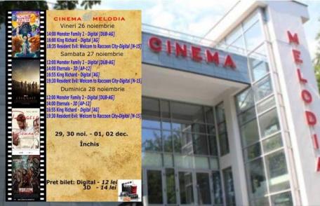 Vezi ce filme vor rula la Cinema „MELODIA” Dorohoi, în săptămâna 26 noiembrie – 2 decembrie – FOTO