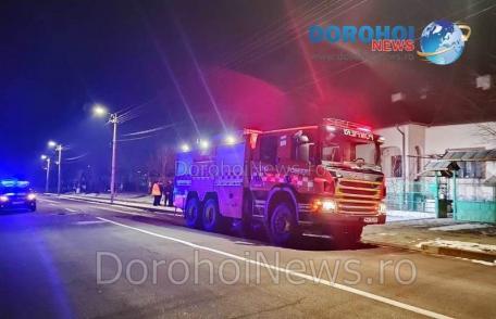 Incendiu în Dorohoi! Pompierii au intervenit de urgență după ce un coș de fum a luat foc - FOTO