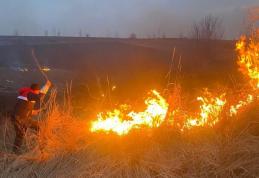Nouă incendii în mai puțin de zece ore, la Botoșani - FOTO